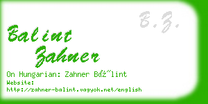 balint zahner business card